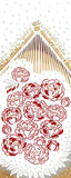Kenema - Winter Peony  (The dyed Tenugui)