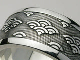 Saito - GENROKU Silver Ring - (Seigaiha Pattern)  - Silver 950