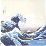 Sumidagawa - Katsushika Hokusai -The Great Wave off Kanagawa (波裏に富士)  - Furoshiki 48 x 48 cm