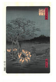 Utagawa Hiroshige - No.118 Kitsunebi on New Year's Night under the Enoki Tree near Ōji  王子装束えの木　大晦日の狐火 - One hundred Famous View of Edo - Free shipping