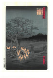 Utagawa Hiroshige - No.118 Kitsunebi on New Year's Night under the Enoki Tree near Ōji - One hundred Famous View of Edo - Free shipping