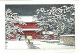 Kawase Hasui - #HKS-10   Yuki no Zojoji (Zojoji Temple in Snow) - Free Shipping