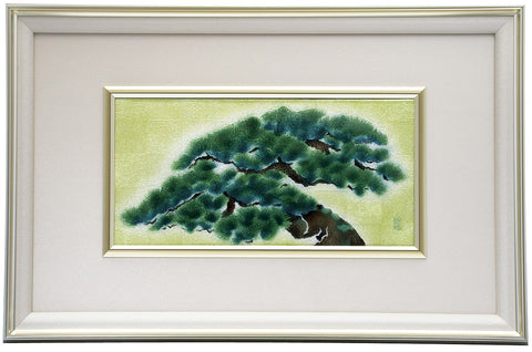 Saikosha - #015-02  Pine (Framed Cloisonné ware) - Free Shipping