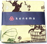 Kenema - Fuku Usagi & Fuku Kaeru 福兎と福蛙 Furoshiki (Japanese Wrapping Cloth)
