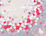Yu-Soku - Sakura no wa (Wheel of Sakura & Rabbit)  - Furoshiki 50 x 50 cm