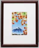 Saikosha - #011-15  Mt. Fuji & Momiji (Framed Cloisonné ware) - Free Shipping