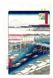 Utagawa Hiroshige - No.001 Nihonbashi: Clearing after Snow 日本橋雪晴  - One hundred Famous View of Edo - Free Shipping