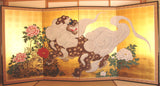 Tominaga Jyuho - Japanese Traditional Hand Paint Byobu (Gold Leaf Folding Screen) - X001 - Free Shipping