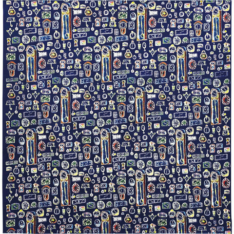 PATORI - Time travel（タイムトラベル） - Furoshiki (Japanese Wrapping Cloth) 105 x 105 cm