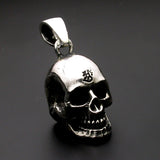 Saito - Skull Silver Pendant top Big w/ Bonji (Silver 925)　