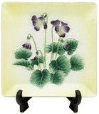 Saikosha - #003-04 Sumire(Violet) (Cloisonné ware ornamental plate) 12.00 cm - Free Shipping