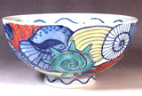 Fujii Kinsai Arita Japan - Somenishiki Kaizukuchi Rice Bowl - Free shipping