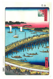 Utagawa Hiroshige - No.059 Ryōgoku Bridge and the Great Riverbank - One hundred Famous View of Edo - Free shipping