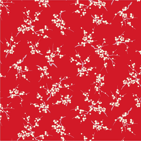 Seiran - Plum - Furoshiki 青嵐 綿大判風呂敷 約145cm 梅　 (Japanese Wrapping Cloth)  145 x 145 cm