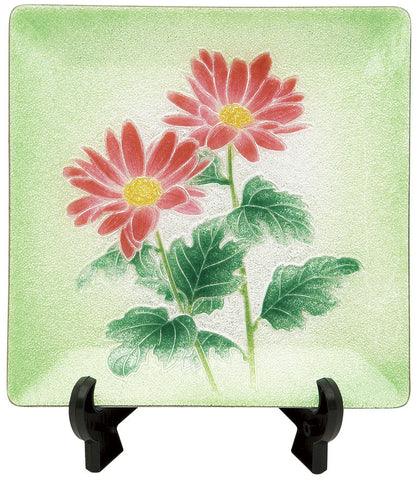 Saikosha - #003-11 Kiku (Chrysanthemum) (Cloisonné ware ornamental plate) 12.00 cm - Free Shipping