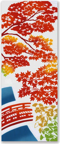Kenema  - Momijigari (Autumn leaves) (The dyed Tenugui)- Japanese traditional Tenugui