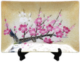 Saikosha - #003-21 Red & White Plum (Cloisonné ware ornamental plate) - Free Shipping