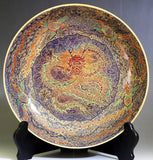 Fujii Kinsai Arita Japan - Kinran shuyoshiki Yurisai Kisho Dragon Ornamental plate 27.70 cm (Superlative Collection) - Free Shipping