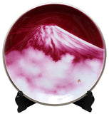 Saikosha - #007-06 Aka Fuji (Cloisonné ware ornamental plate) 45.00 cm - Free Shipping