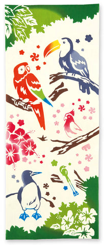 Kenema  -  Tokonatsu no Toritachi (Tropical Bird)   (The dyed Tenugui)