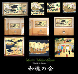 TOMINAGA JYUHO - Japanese Traditional Hand Paint Byobu (Gold Leaf Folding Screen) - X128 - Free Shipping