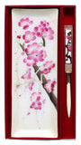 Saikosha - #022-03 Pen tray & Paper knife Plum - Free Shipping