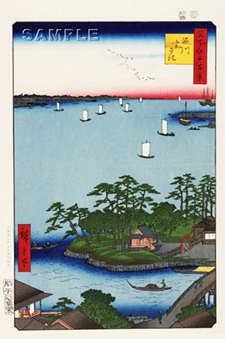 Utagawa Hiroshige - No.083 Shinagawa Susaki - One hundred Famous View of Edo - Free shipping