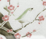 Saikosha - #003-13 Spring Uguisu & Ume (Cloisonné ware ornamental plate) - Free Shipping