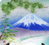 Saikosha - EX-04 Mt. Fuji from Miho no Matsubara (Cloisonné ware ornamental plate) - Free Shipping