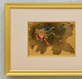 Ogata Korin - Fujin & Raijin Pair (Two sheets of woodblock print) in frame  - Free Shipping