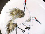 Fujii Kinsai Arita Japan - Somenishiki Kinsai Crane & Turtle Ornamental plate 19.00 cm  - Free Shipping