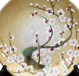 Saikosha - #006- 05 White Plum (Cloisonné ware ornamental plate) 30.00 cm - Free Shipping