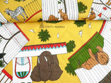 Asayama Misato - Zoo 75 x 75 cm Furoshiki (Japanese Wrapping Cloth)