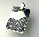 Saito - Genroku - Seigaiha Pattern Pendant Top (950 Silver)