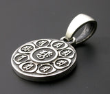 Saito - The Mandala on Lotus flower Silver 950 Pendant Top (Extra Small)