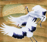 Saikosha - #005-05 Soukaku (Pair of crane) & Rising Sun (Cloisonné ware ornamental plate) - Free Shipping
