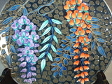 Fujii Kinsai Arita Japan - Tetsuyu Golden Fuji (Wisteria) Ornamental plate 19.00 cm  - Free Shipping