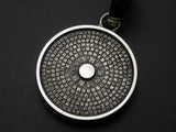 Saito - Heart Sutra Extra Small Round Shape Silver Pendant Top (Silver 950)