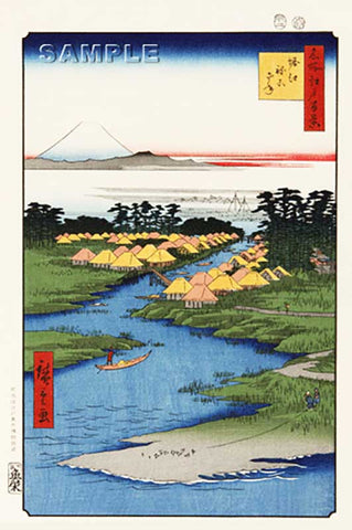 Utagawa Hiroshige - No.096 Horie and Nekozane - One hundred Famous View of Edo - Free shipping