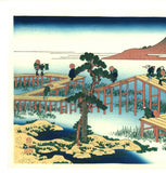 Katsushika Hokusai - #006 - Mikawa No Yatsyhashi Kozu - Free Shipping