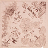 Asayama Misato - (Double-sided furoshiki)  Sakura Chirashi & Nihon no otogibanashi ( Sakura & Japanese fairy tale ) 90 x 90 cm Furoshiki (Japanese Wrapping Cloth)