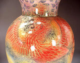 Fujii Kinsai Arita Japan - Yurisai Kinran Phoenix vase 24.00 cm (Superlative Collection) - Free Shipping