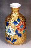 Fujii Kinsai Arita Japan - Somenishiki Golden Tessen Sake bottle (Tokkuri) - Free Shipping