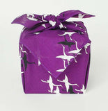 Seiran -  Crane 青嵐 綿 小 風呂敷 約48cm【群鶴】- Furoshiki (Japanese Wrapping Cloth)  48 x 48 cm