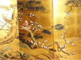 Japanese Traditional Hand Paint Byobu (Gold Leaf Folding Screen) - T 33 - Free Shipping