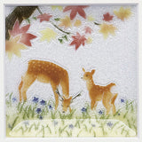Saikosha - #011-11   Autumn Deer & Momiji (Framed Cloisonné ware) - Free Shipping
