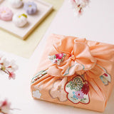 Rayon Chirimen - Koyomi Hikita Ume sango - 疋田梅 サンゴ - Furoshiki  68 x 68 cm
