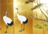 Japanese Traditional Hand Paint Byobu (Gold Leaf Folding Screen) - T22 - Free Shipping