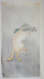 Ohara  Koson - Odoru Kitsune  (A dancing fox) - Free Shipping