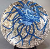 Fujii Kinsai Arita Japan - Somenishiki Platinum Phoenix Ornamental plate 61.30 cm - Free Shipping